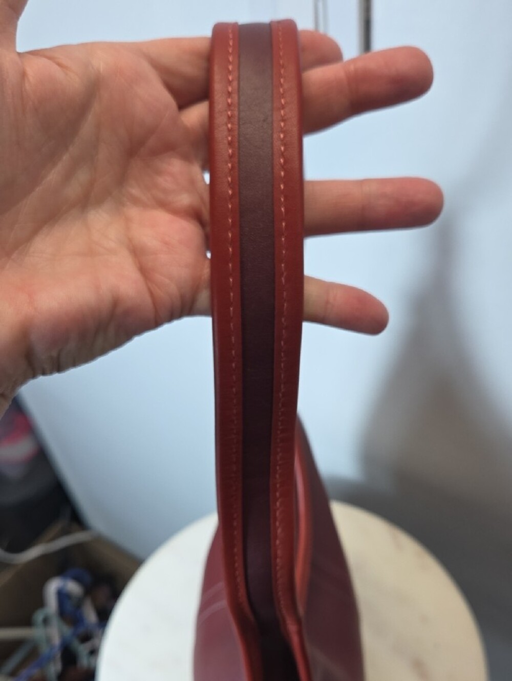 Coach Ergo Leather Shoulder Bag In Colorblock Oxblood/wine RARE - Picture 4 of 14